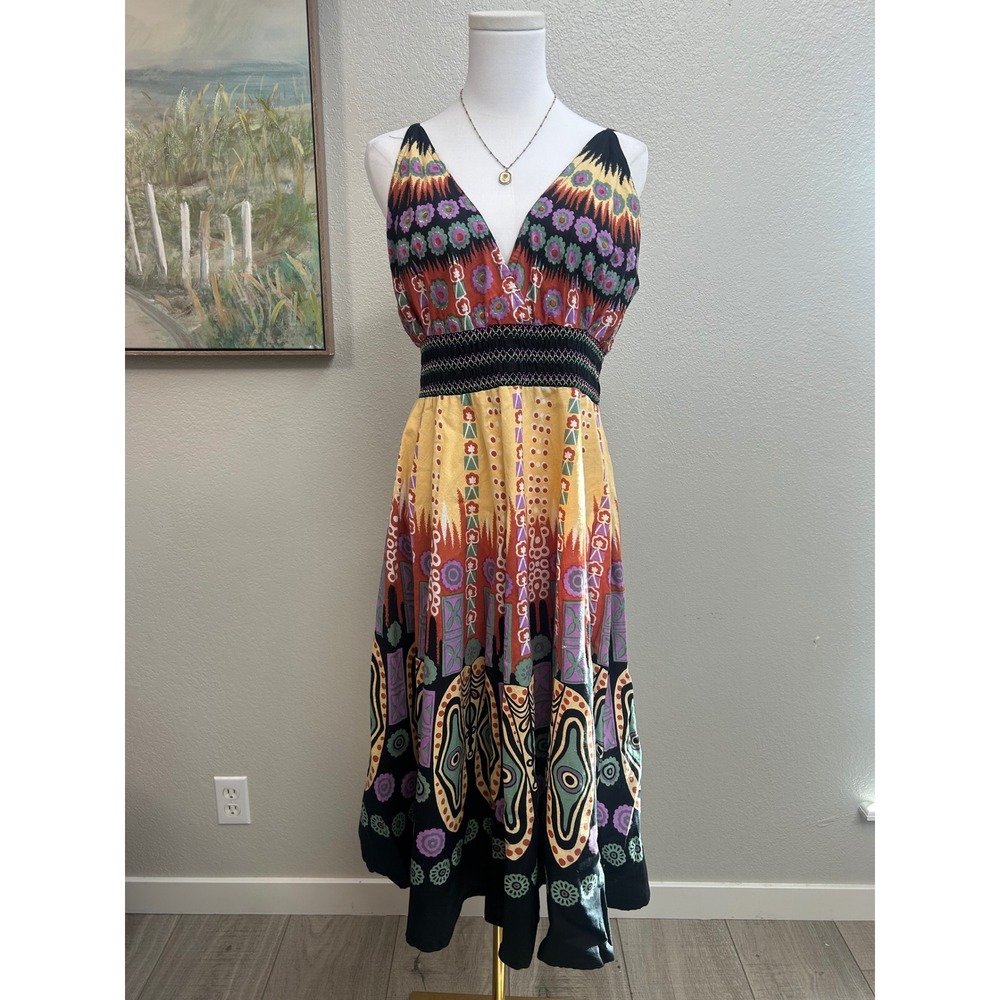 Funky People Boho Psychedelic Boho Halter Dress Festival Size XL